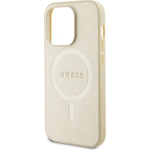 Etui Guess GUHMP15LPSAHMCB Apple iPhone 15 Pro hardcase Saffiano MagSafe złoty/gold
