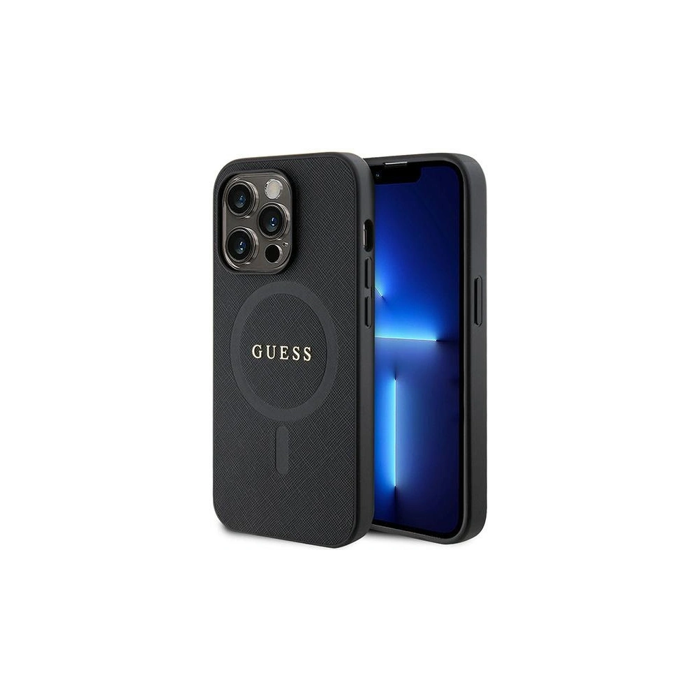 Etui Guess GUHMP15LPSAHMCK Apple iPhone 15 Pro hardcase Saffiano MagSafe czarny/black