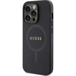 Etui Guess GUHMP15LPSAHMCK Apple iPhone 15 Pro hardcase Saffiano MagSafe czarny/black