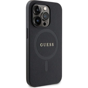 Etui Guess GUHMP15LPSAHMCK Apple iPhone 15 Pro hardcase Saffiano MagSafe czarny/black