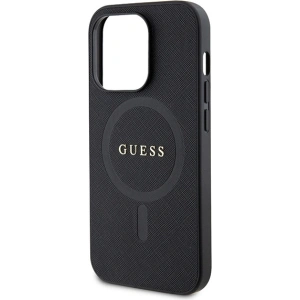 Etui Guess GUHMP15LPSAHMCK Apple iPhone 15 Pro hardcase Saffiano MagSafe czarny/black