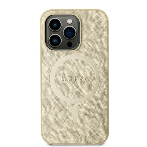 Kup Guess Apple Geantă GUHMP15MPSAHMCB iPhone 15 Plus / 14 Plus husă Saffiano MagSafe auriu / auriu - GUE2939 - {ean13} - Sklep Home Screen