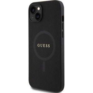Etui Guess GUHMP15SPSAHMCK Apple iPhone 15 hardcase Saffiano MagSafe czarny/black
