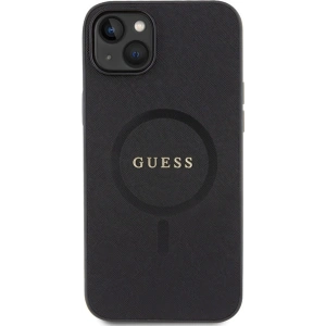 Etui Guess GUHMP15SPSAHMCK Apple iPhone 15 hardcase Saffiano MagSafe czarny/black
