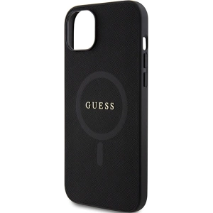 Etui Guess GUHMP15SPSAHMCK Apple iPhone 15 hardcase Saffiano MagSafe czarny/black
