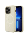 Etui Guess GUHMP15XPSAHMCB Apple iPhone 15 Pro Max kemény tok Saffiano MagSafe arany/zöld