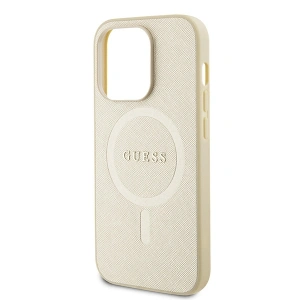Buy Guess GUHMP15XPSAHMCB Apple iPhone 15 Pro Max hardcase Saffiano MagSafe gold - GUE2945 - {ean13} - Home Screen Store Europe