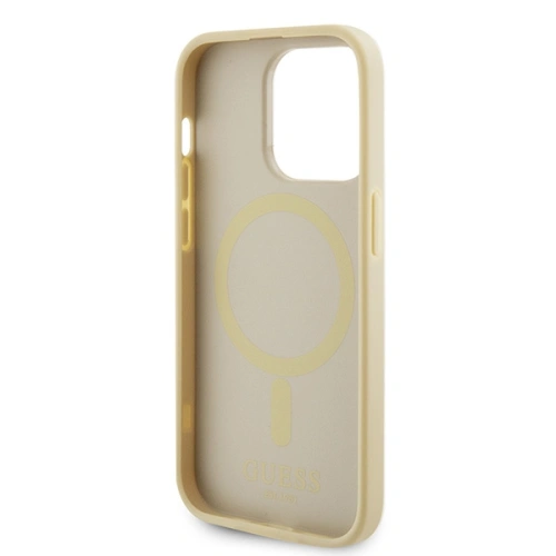 Kup Etui Guess GUHMP15XPSAHMCB Apple iPhone 15 Pro Max hardcase Saffiano MagSafe złoty/gold - GUE2945 - {ean13} - Sklep Home Screen