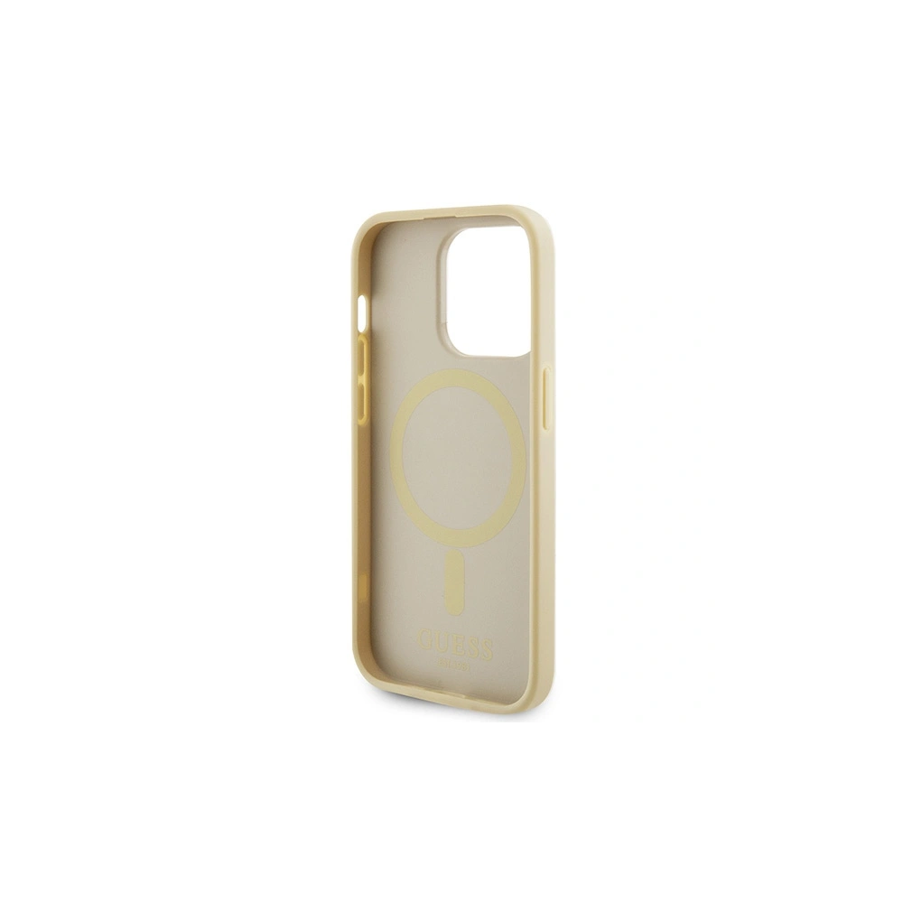Etui Guess GUHMP15XPSAHMCB Apple iPhone 15 Pro Max hardcase Saffiano MagSafe złoty/gold