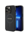 Etui Guess GUHMP15XPSAHMCK Apple iPhone 15 Pro Max kemény tok Saffiano MagSafe fekete/black