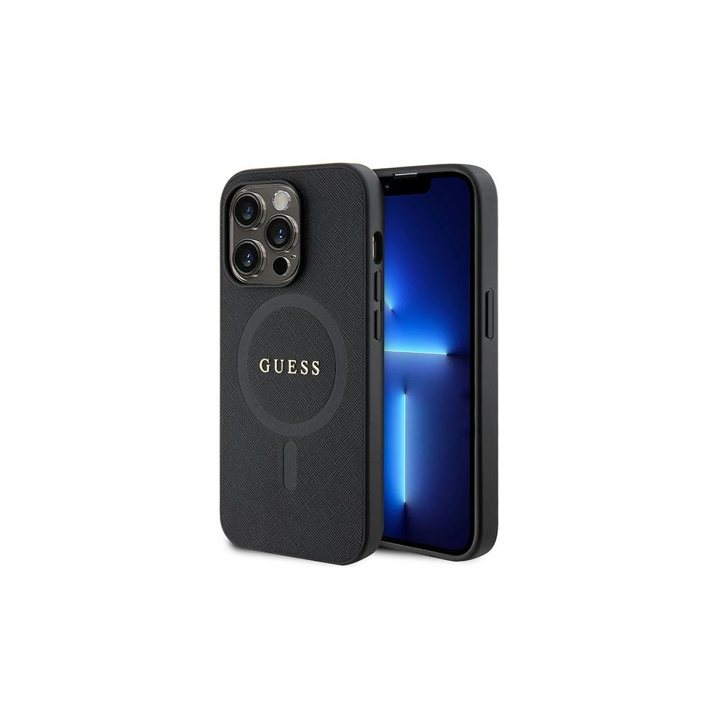 Etui Guess GUHMP15XPSAHMCK Apple iPhone 15 Pro Max hardcase Saffiano MagSafe czarny/black