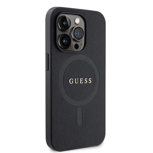 Kup Etui Guess GUHMP15XPSAHMCK Apple iPhone 15 Pro Max hardcase Saffiano MagSafe czarny/black - GUE2946 - {ean13} - Sklep Home Screen