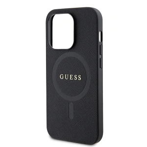 Buy Guess GUHMP15XPSAHMCK Apple iPhone 15 Pro Max hardcase Saffiano MagSafe black - GUE2946 - {ean13} - Home Screen Store Europe