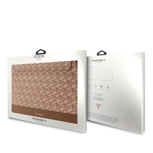 Buy Guess Sleeve GUCS16HGCFSEW laptops up to 16 inch GCube Stripes brown - GUE2948 - {ean13} - Home Screen Store Europe