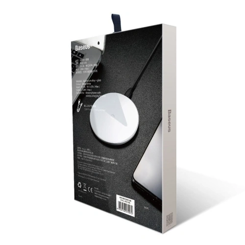 Kup Încărcător wireless inductiv Baseus Simple 10W Lightning (alb) - BSU406WHT - {ean13} - Sklep Home Screen