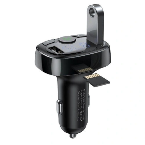 Kup FM-Transmitter Baseus T Typ Bluetooth 2xUSB microSD Schwarz - BSU408BLK - {ean13} - Sklep Home Screen