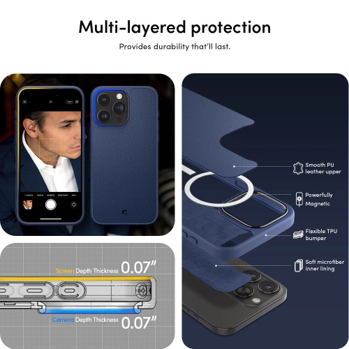 Buy Spigen Cyrill Kajuk Mag MagSafe Apple iPhone 15 Pro Max Navy - SPN3097 - {ean13} - Home Screen Store Europe