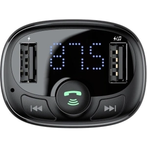 Kup Transmiter FM Baseus T typed Bluetooth 2xUSB microSD Black - BSU408BLK - {ean13} - Sklep Home Screen