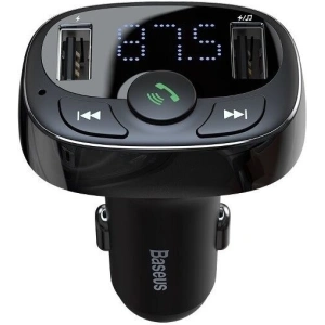 Kup Transmiter FM Baseus T typed Bluetooth 2xUSB microSD Black - BSU408BLK - {ean13} - Sklep Home Screen