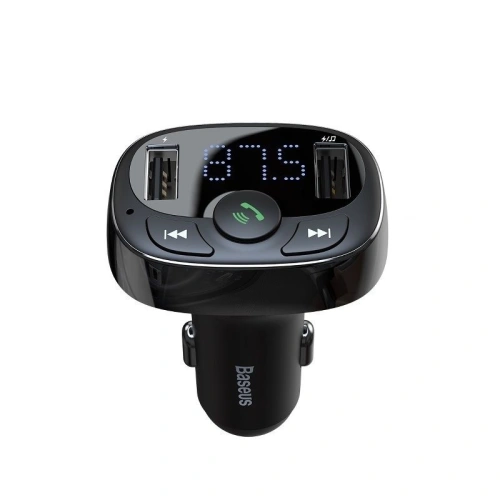 Kup FM adó Baseus T típusú Bluetooth 2xUSB microSD Fekete - BSU408BLK - {ean13} - Sklep Home Screen