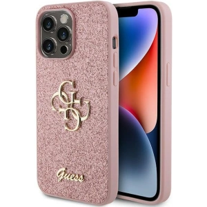 Etui Guess GUHCP15LHG4SGP Apple iPhone 15 Pro hardcase Glitter Script Big 4G różowy/pink