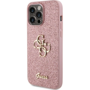 Etui Guess GUHCP15LHG4SGP Apple iPhone 15 Pro hardcase Glitter Script Big 4G różowy/pink