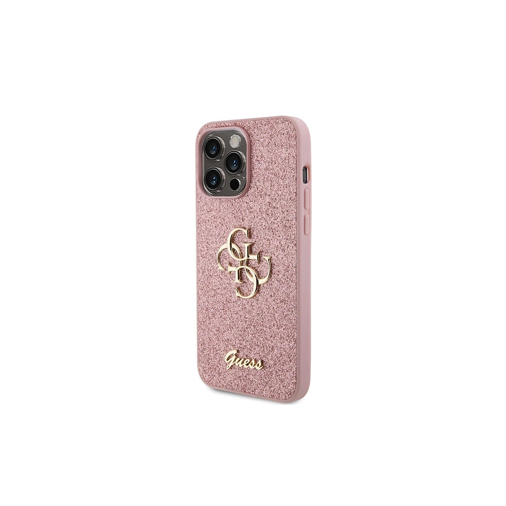 Etui Guess GUHCP15LHG4SGP Apple iPhone 15 Pro hardcase Glitter Script Big 4G różowy/pink