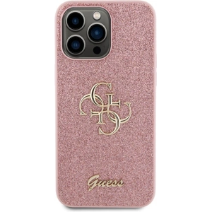 Etui Guess GUHCP15LHG4SGP Apple iPhone 15 Pro hardcase Glitter Script Big 4G różowy/pink