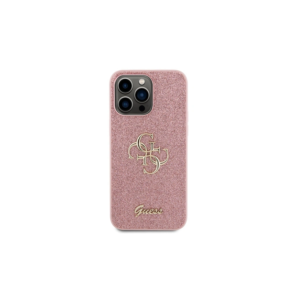 Etui Guess GUHCP15LHG4SGP Apple iPhone 15 Pro hardcase Glitter Script Big 4G różowy/pink