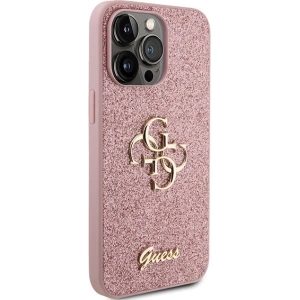 Etui Guess GUHCP15LHG4SGP Apple iPhone 15 Pro hardcase Glitter Script Big 4G różowy/pink