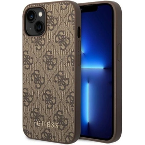 Kup Etui Guess GUHCP15MG4GFBR Apple iPhone 15 Plus / 14 Plus hard case 4G Metal Gold Logo brązowy/brown - GUE2951 - {ean13} - Sklep Home Screen