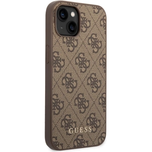 Kup Guess Apple Carcasă GUHCP15MG4GFBR iPhone 15 Plus / 14 Plus carcasă tare 4G Metal Gold Logo maro/maro - GUE2951 - {ean13} - Sklep Home Screen