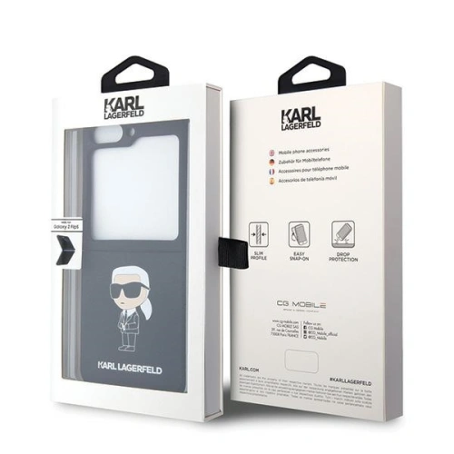 Kup Etui Karl Lagerfeld KLHCZF5SNIKBCK Samsung Galaxy Z Flip5 hardcase Silicone Ikonik černý/black - KLD1713 - {ean13} - Sklep Home Screen