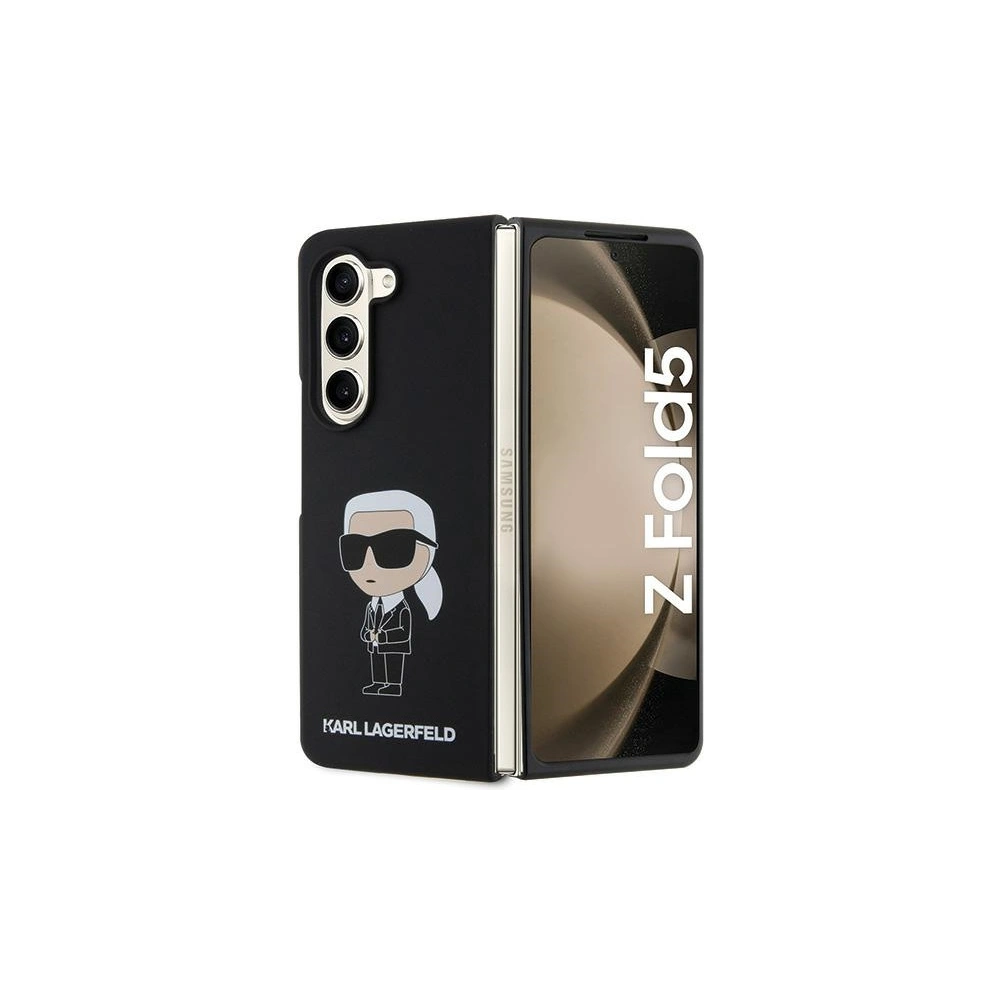 Etui Karl Lagerfeld KLHCZFD5SNIKBCK Samsung Galaxy Z Fold5 hardcase Silicone Ikonik czarny/black