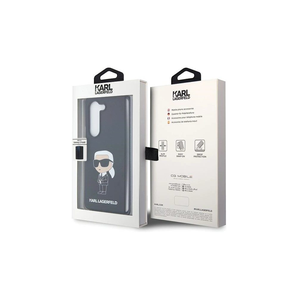 Etui Karl Lagerfeld KLHCZFD5SNIKBCK Samsung Galaxy Z Fold5 hardcase Silicone Ikonik czarny/black