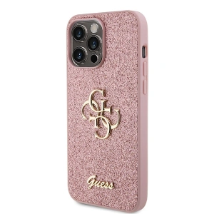 Buy Guess GUHCP15XHG4SGP Apple iPhone 15 Pro Max hardcase Glitter Script Big 4G pink - GUE2952 - {ean13} - Home Screen Store Europe