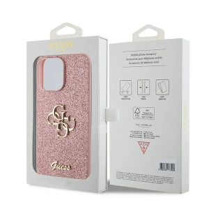Buy Guess GUHCP15XHG4SGP Apple iPhone 15 Pro Max hardcase Glitter Script Big 4G pink - GUE2952 - {ean13} - Home Screen Store Europe