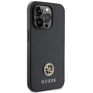 Buy Guess GUHCP15XPS4DGPK Apple iPhone 15 Pro Max hardcase Strass Metal Logo black - GUE2953 - {ean13} - Home Screen Store Europe