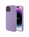 Etui Guess GUHMP15SPSAHMCU Apple iPhone 15 hardcase Saffiano MagSafe fialový/purple