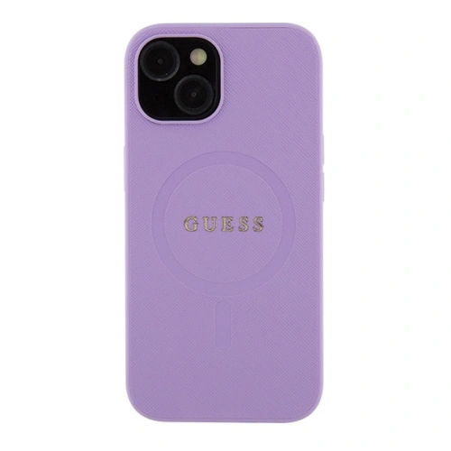 Kup Case Guess GUHMP15SPSAHMCU Apple iPhone 15 Hardcase Saffiano MagSafe lila/purple - GUE2954 - {ean13} - Sklep Home Screen