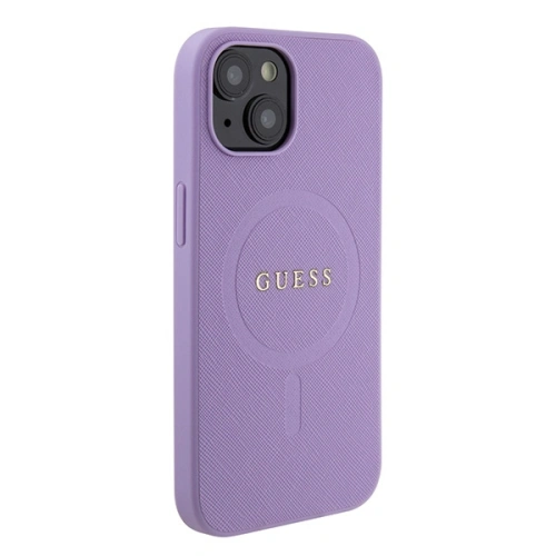Kup Case Guess GUHMP15SPSAHMCU Apple iPhone 15 Hardcase Saffiano MagSafe lila/purple - GUE2954 - {ean13} - Sklep Home Screen