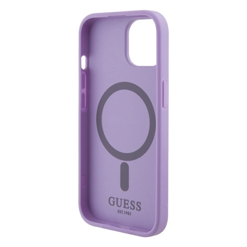 Kup Case Guess GUHMP15SPSAHMCU Apple iPhone 15 Hardcase Saffiano MagSafe lila/purple - GUE2954 - {ean13} - Sklep Home Screen