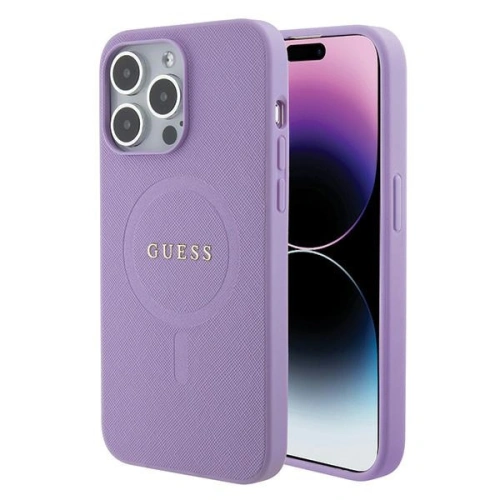 Buy Guess GUHMP15XPSAHMCU Apple iPhone 15 Pro Max hardcase Saffiano MagSafe purple - GUE2955 - {ean13} - Home Screen Store Europe