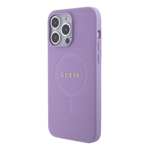 Buy Guess GUHMP15XPSAHMCU Apple iPhone 15 Pro Max hardcase Saffiano MagSafe purple - GUE2955 - {ean13} - Home Screen Store Europe