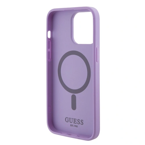 Buy Guess GUHMP15XPSAHMCU Apple iPhone 15 Pro Max hardcase Saffiano MagSafe purple - GUE2955 - {ean13} - Home Screen Store Europe
