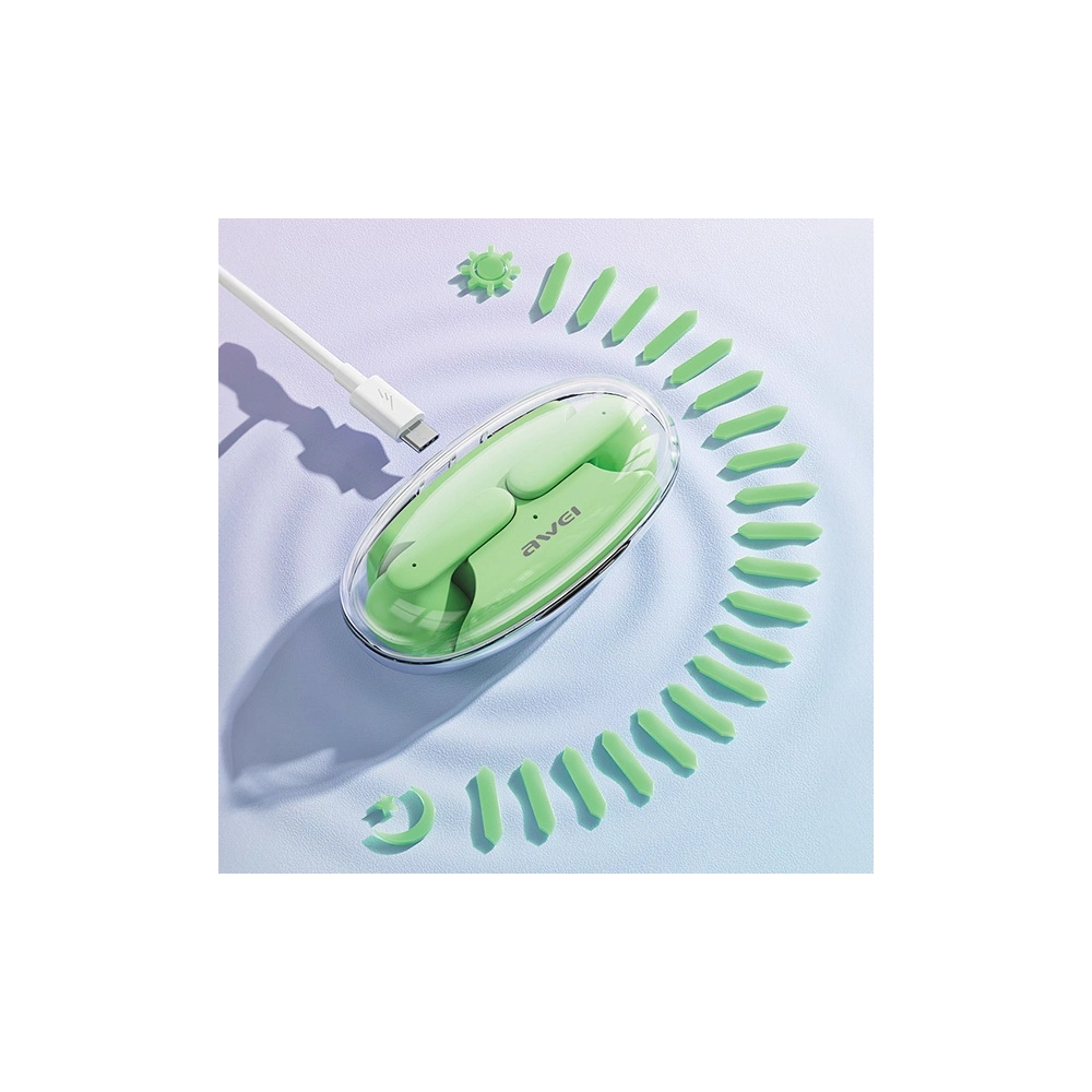 Słuchawki TWS AWEI T85 ENC Bluetooth 5.3 + stacja dokująca czarny/black