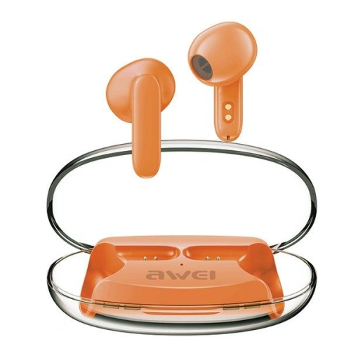 Kup TWS Kopfhörer AWEI T85 ENC Bluetooth 5.3 + Dockingstation orange - AWEI168 - {ean13} - Sklep Home Screen