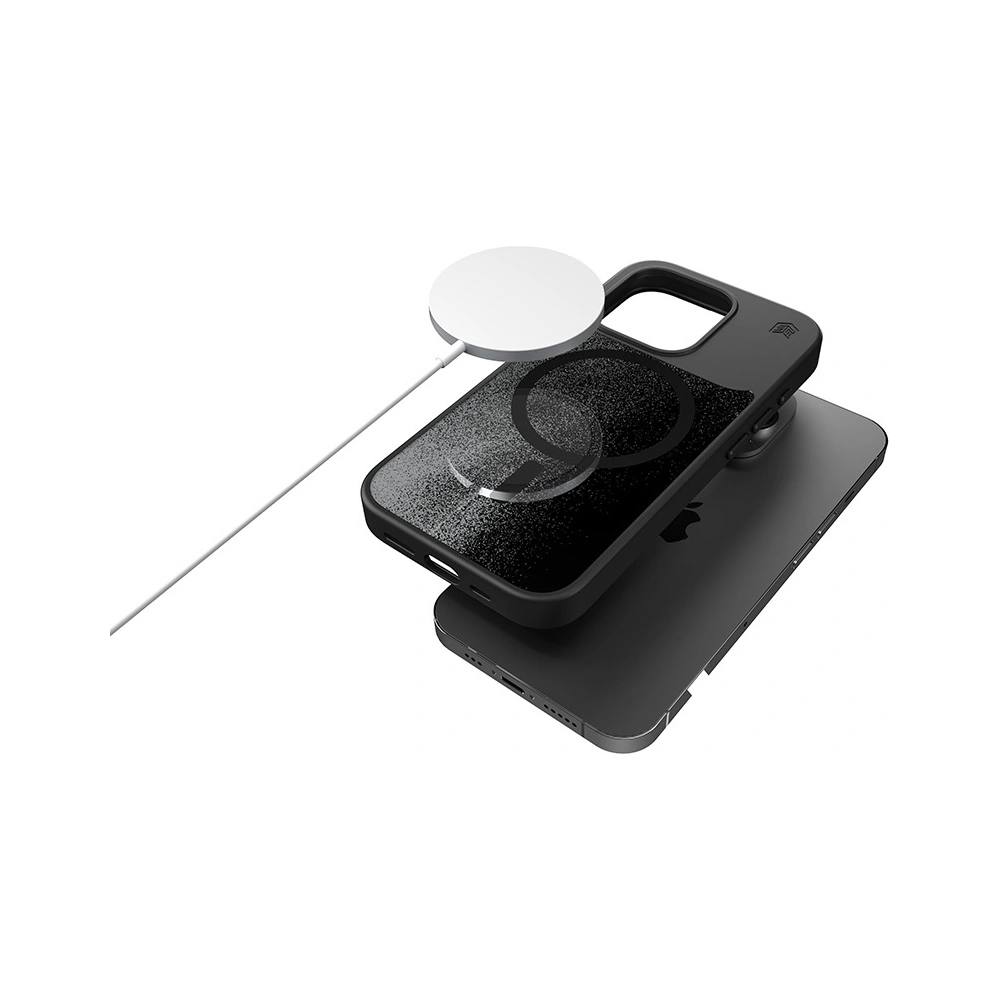 Etui STM Relax Sand MagSafe Apple iPhone 15 Pro (Black / Grey)