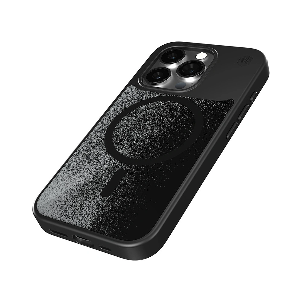 Etui STM Relax Sand MagSafe Apple iPhone 15 Pro Max (Black / Grey)