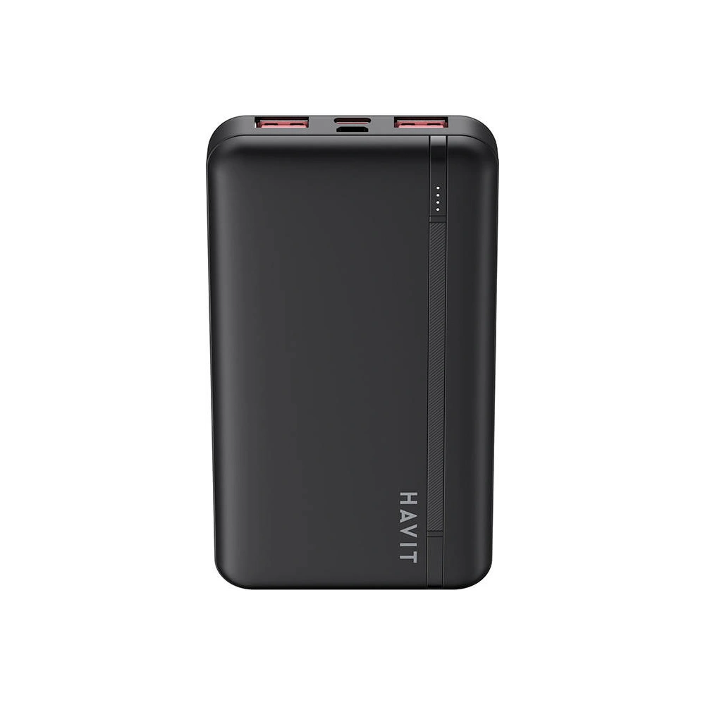 Powerbank HAVIT PB90 10000 mAh, 2x USB-A, 1x USB-C, PD (czarny)